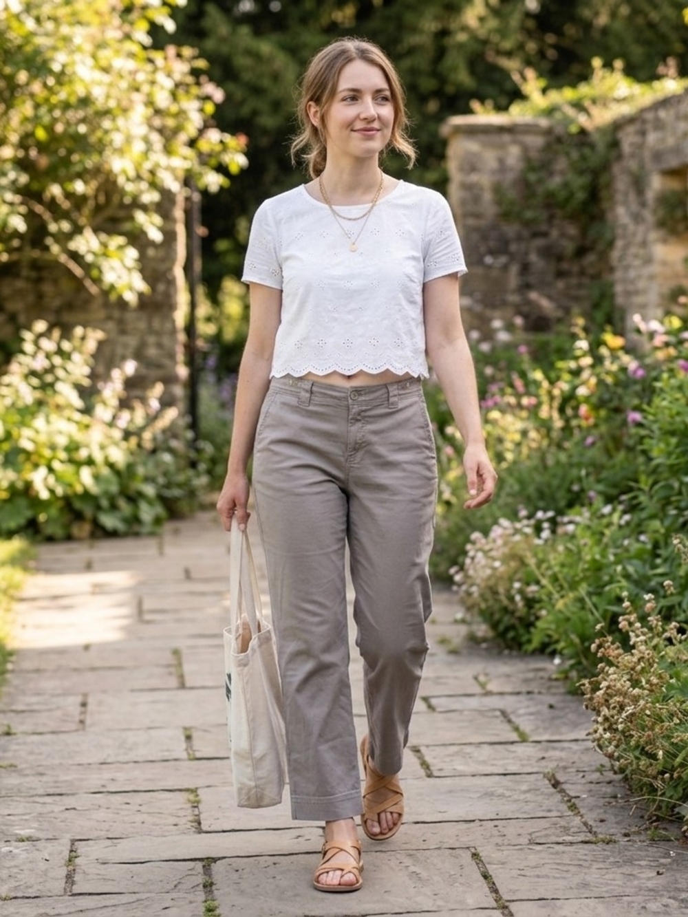 a. new day Beige Stretch Classic High-Rise Straight Leg Jeans Size 12